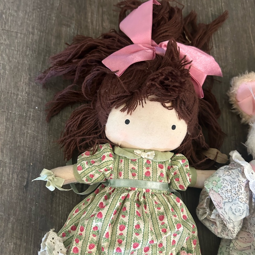 Bunny Rabbit Easter & Fall Autumn Rabbit with Girl doll - Picture 3 of 5